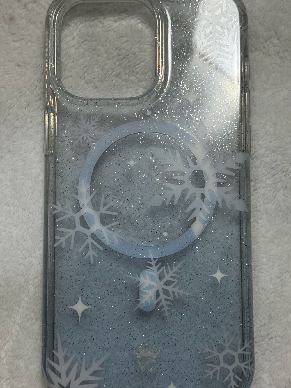 Velvet Caviar Glitter Snowflake iPhone 15 Pro Max MagSafe Case